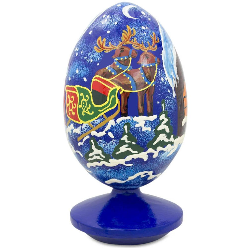 BestPysanky online gift shop sells Wooden carved figurine hand painted Ukrainian Easter egg pysanky