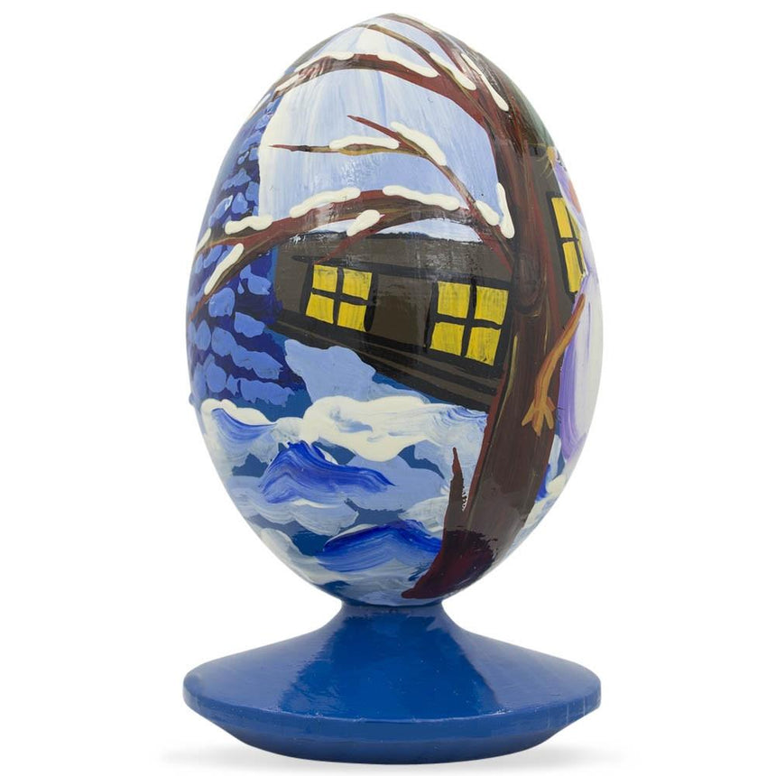 BestPysanky online gift shop sells Wooden carved figurine hand painted Ukrainian Easter egg pysanky