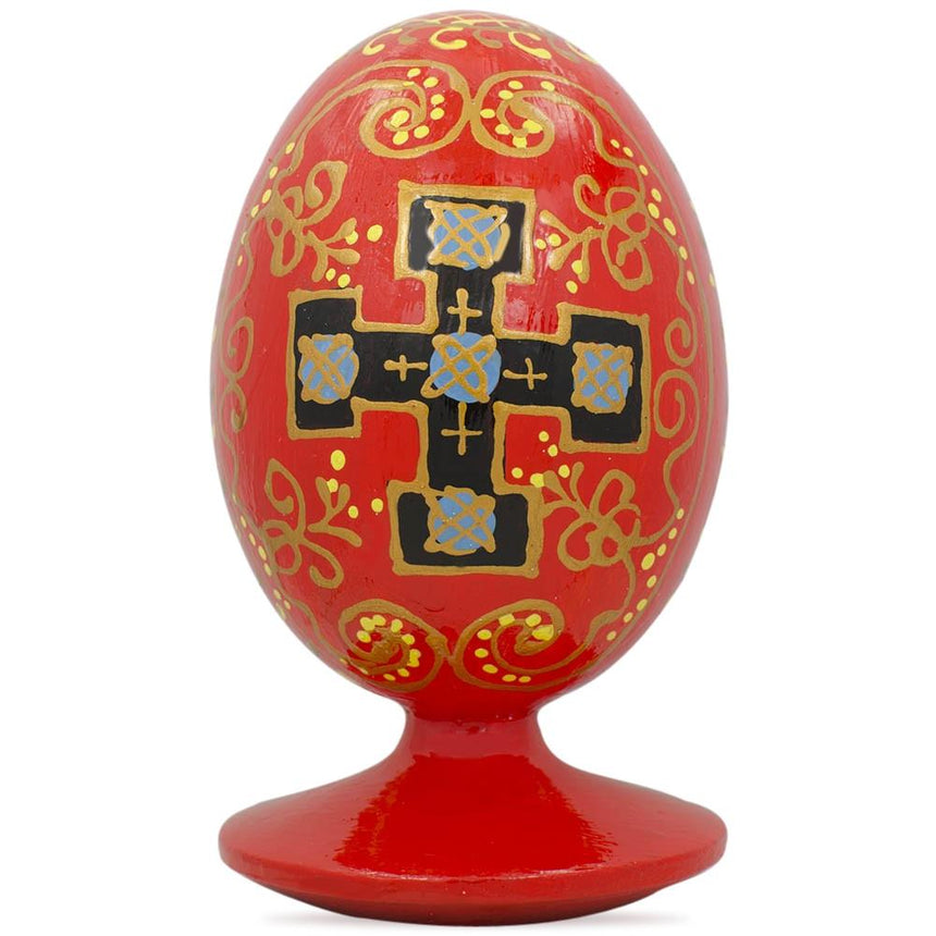 BestPysanky online gift shop sells Wooden carved figurine hand painted Ukrainian Easter egg pysanky