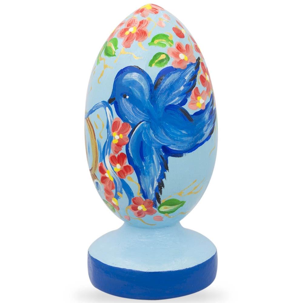 Buy Birds with Wedding Rings Wooden Easter Egg Figurine – BestPysanky