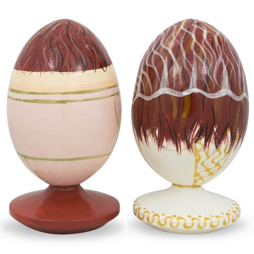 BestPysanky online gift shop sells Easter eggs, Easter decorations, Easter decoration for kids, home decor Wooden carved figurine hand painted Ukrainian Easter egg pysanky wood Russian