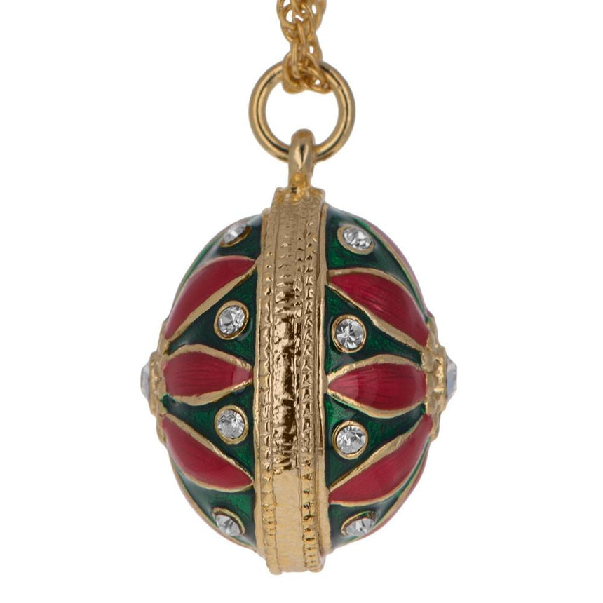 BestPysanky online gift shop sells jewelry Russian Easter egg pendant necklace charm locket jeweled enameled crystals vintage style Faberge Swarovski