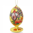 Wood Thanksgiving Turkey in Autumn Wooden Christmas Ornament in Multi color Egg