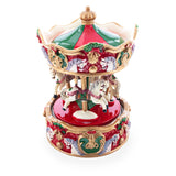 Merry-Go-Round Melody: Musical Christmas Figurine with Spinning Carousel Horses ,dimensions in inches: 6.35 x 4.2 x 4.2