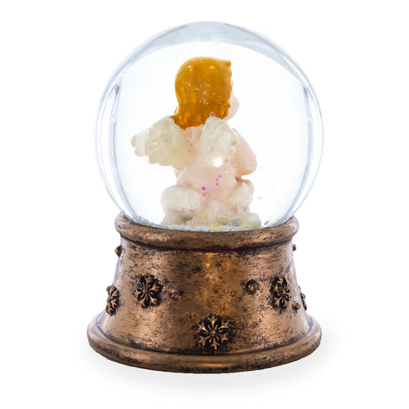 Golden Angel Mini Water Snow Globe ,dimensions in inches: 2.5 x 1.9 x 1.7