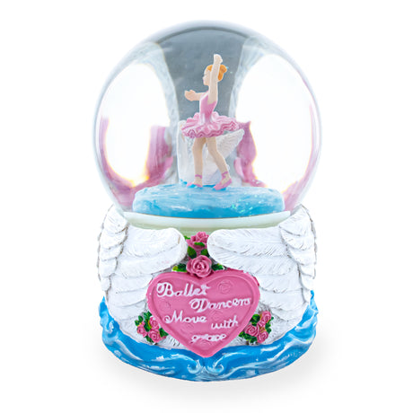 Graceful Swan Lake Ballet Musical Water Snow Globe ,dimensions in inches: 5.8 x 5.79 x 4.5