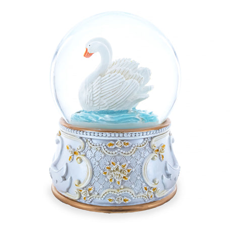 Enchanted Swans Spinning Musical Water Snow Globe ,dimensions in inches: 6 x 4.1 x 4