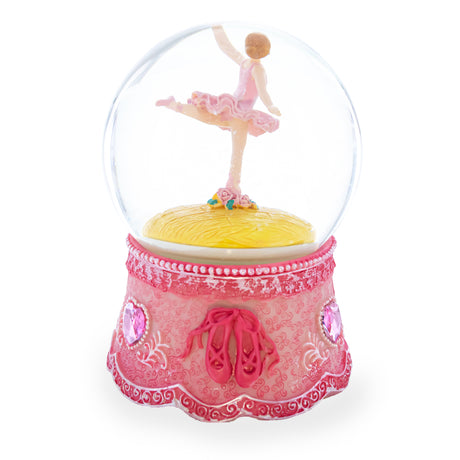 Ballerina in Spin Musical Water Snow Globe ,dimensions in inches: 5.75 x 4 x 4