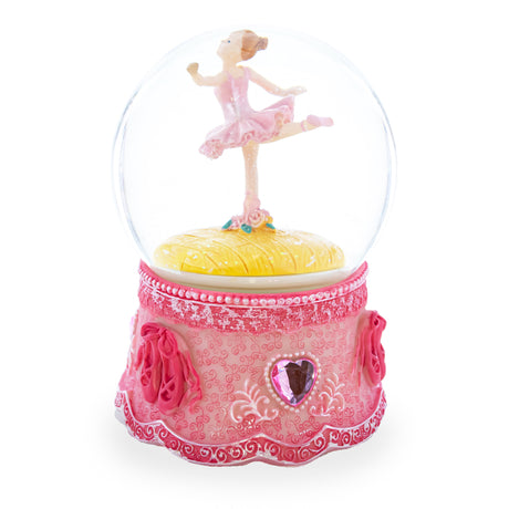 Ballerina in Spin Musical Water Snow Globe ,dimensions in inches: 5.75 x 4 x 4