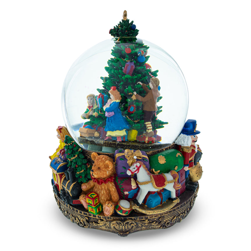 BestPysanky online gift shop sells Christmas water globe snowglobe music box musical collectible figurine xmas holiday decorations gifts rotating animated spinning animated unique picture personalized cool glitter flakes festive wind-up