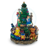 Resin Children Decorating Tree LED Musical Water Snow Globe in Multi color Round