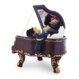 Purrfect Piano Serenade: Animated Musical Figurine with Cats Playing ,dimensions in inches: 7.2 x 5.4 x 4.2