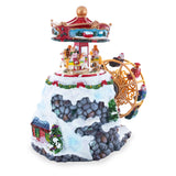 Whirling Ferris Wheel Village: Musical Christmas Figurine with Rotating Motion ,dimensions in inches: 7.24 x 5.87 x 5.6