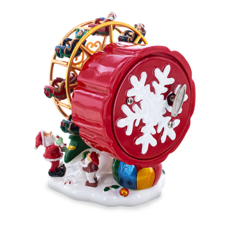 Santa's Whirling Ferris Wheel Rotating Musical Figurine ,dimensions in inches: 5.1 x 4.3 x 3.7