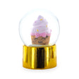 Resin Golden Cupcake Elegance Mini Water Snow Globe in Gold color