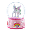 Resin Rainbows Mini Water Snow Globe in Pink color