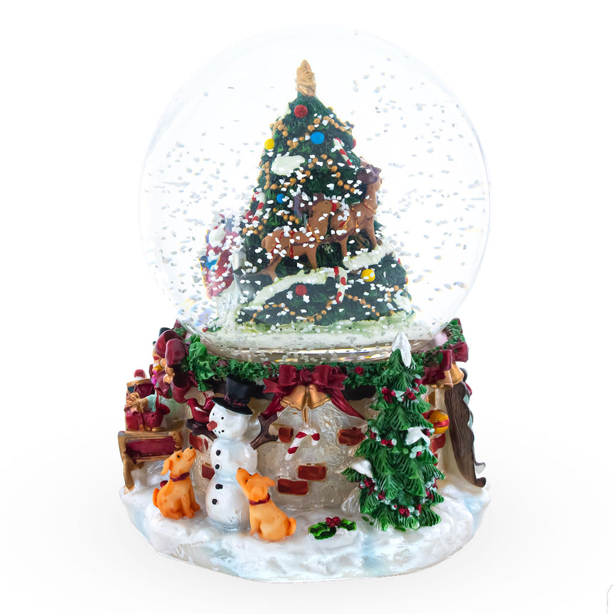 BestPysanky online gift shop sells Christmas water globe snowglobe music box musical collectible figurine xmas holiday decorations gifts rotating animated spinning animated unique picture personalized cool glitter flakes festive wind-up