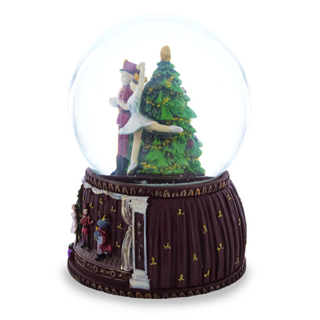 Dancing Nutcracker and Ballerina Musical Water Snow Globe ,dimensions in inches: 6 x 4 x 4