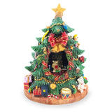 Resin Tabletop Tree Spinning Musical Christmas Figurine in Multi color Triangle