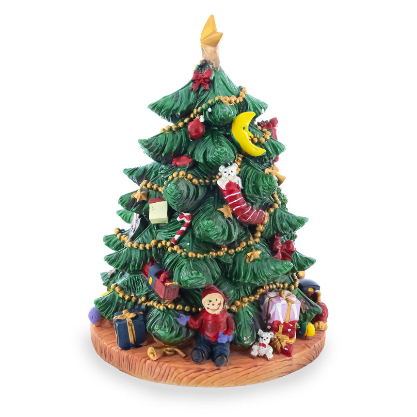 Shop Tabletop Tree Spinning Musical Christmas Figurine. Buy Musical Figurines Tabletop Christmas Trees Multi Triangle Resin for Sale by Online Gift Shop BestPysanky Christmas water globe music box musical collectible figurine xmas decoration rotating animated spinning animated unique picture personalized cool wind up children's kids