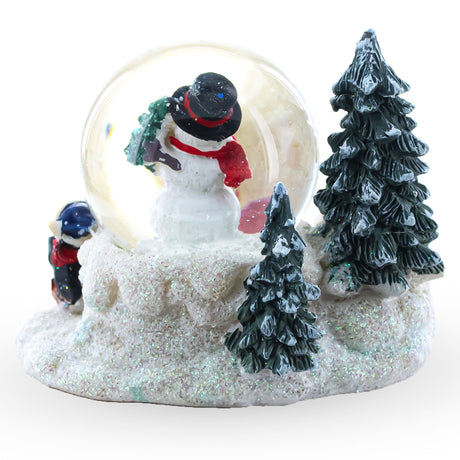 Snowman, Polar Bear and Penguins Mini Water Snow Globe ,dimensions in inches: 3.2 x 2.5 x 1.7