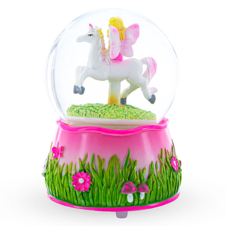 Unicorn Carousel with Fairy Musical Water Snow Globe ,dimensions in inches: 5.6 x 4.1 x 4