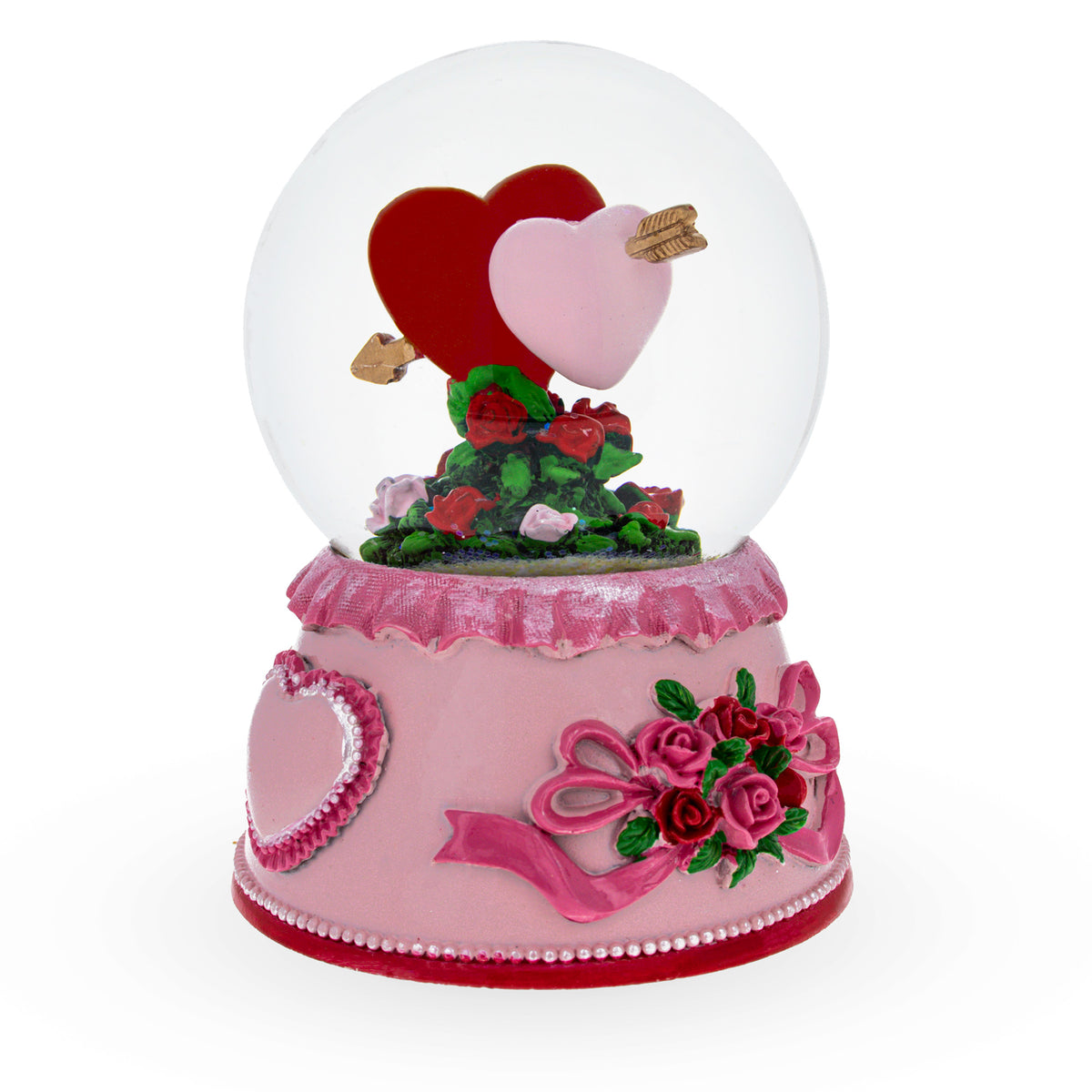 Buy Musical Water Snow Globe with Two Hearts in Love Valentine's Day ...