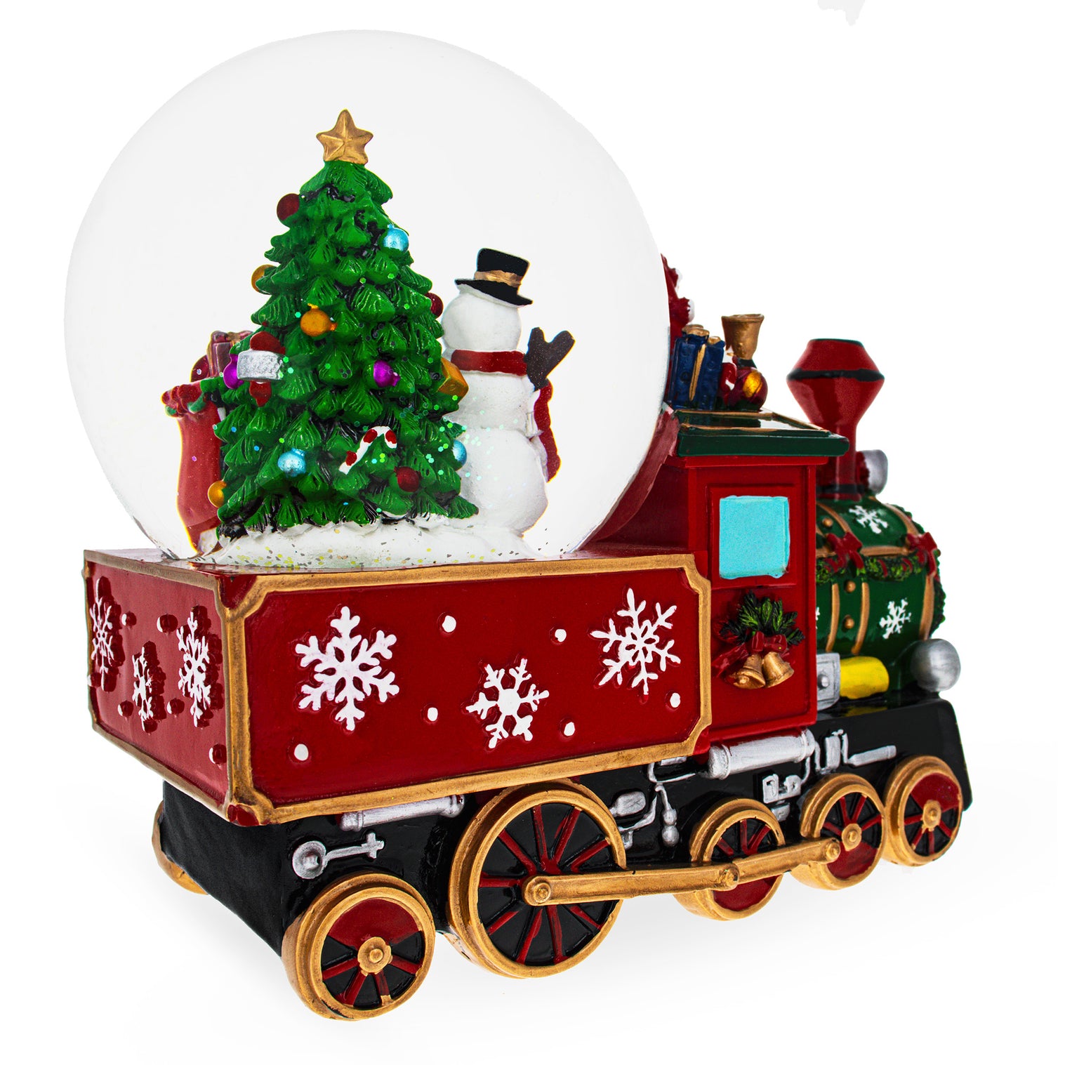 Buy Festive Train Express: Musical Water Globe with Santa, Snowman, and ...