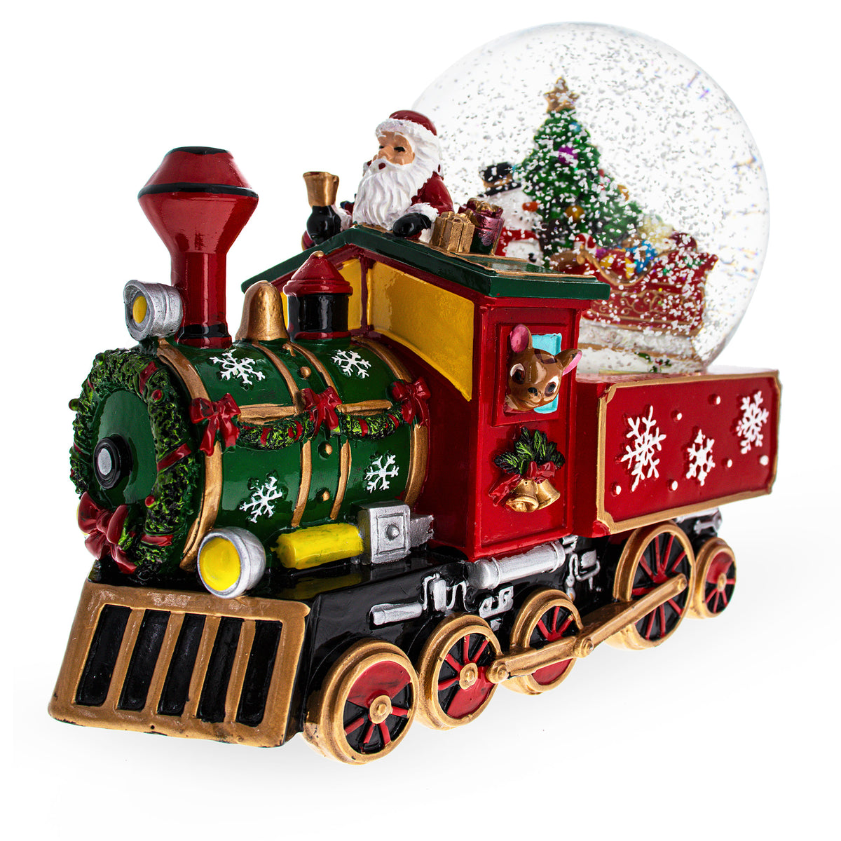 Buy Festive Train Express: Musical Water Globe with Santa, Snowman, and ...