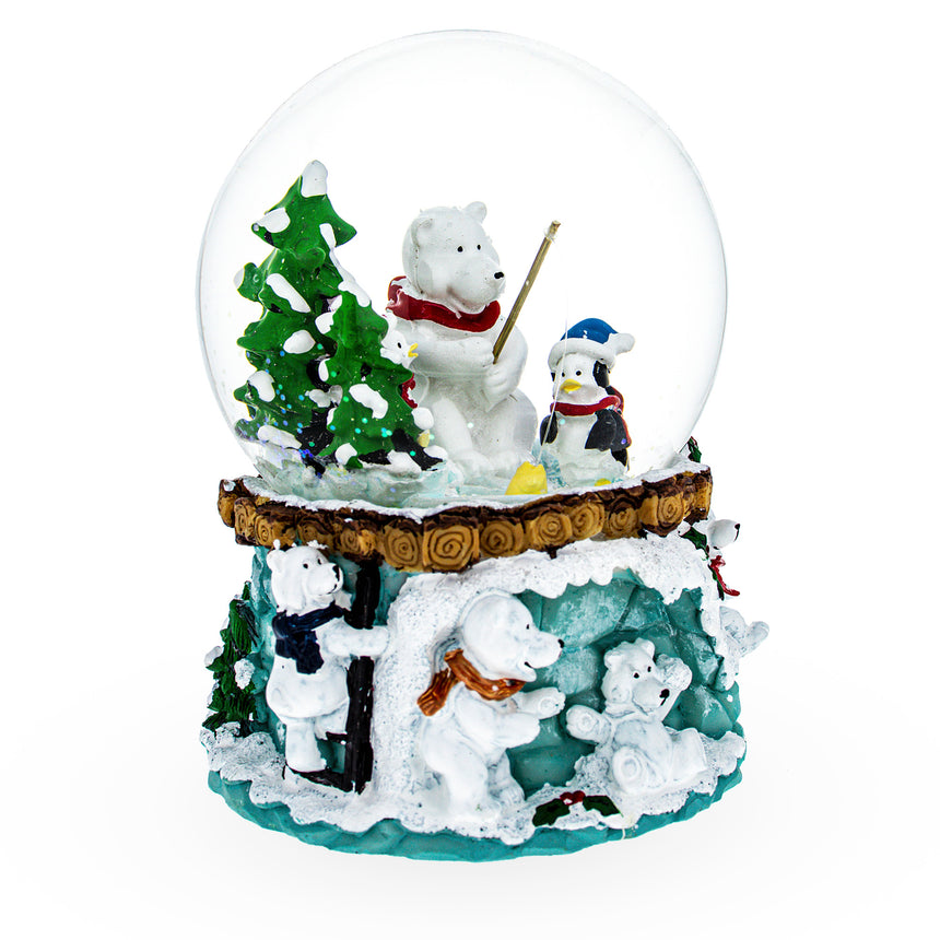 BestPysanky online gift shop sells Christmas water globe snowglobe music box musical collectible figurine xmas holiday decorations gifts rotating animated spinning animated unique picture personalized cool glitter flakes festive wind-up