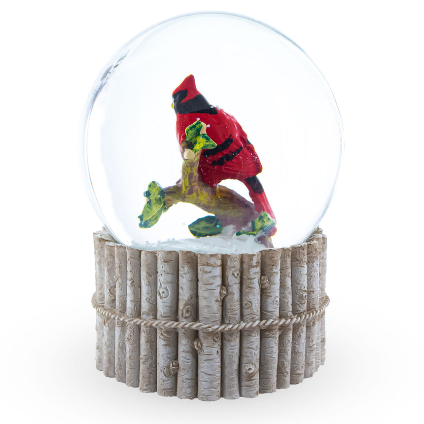 Shop Red Cardinal on Birch Tree and Wreath Musical Water Globe. Buy Snow Globes Animals Birds Multi  Resin for Sale by Online Gift Shop BestPysanky Christmas water globe snowglobe music box musical collectible figurine xmas holiday decorations gifts rotating animated spinning animated unique picture personalized cool glitter flakes festive wind-up