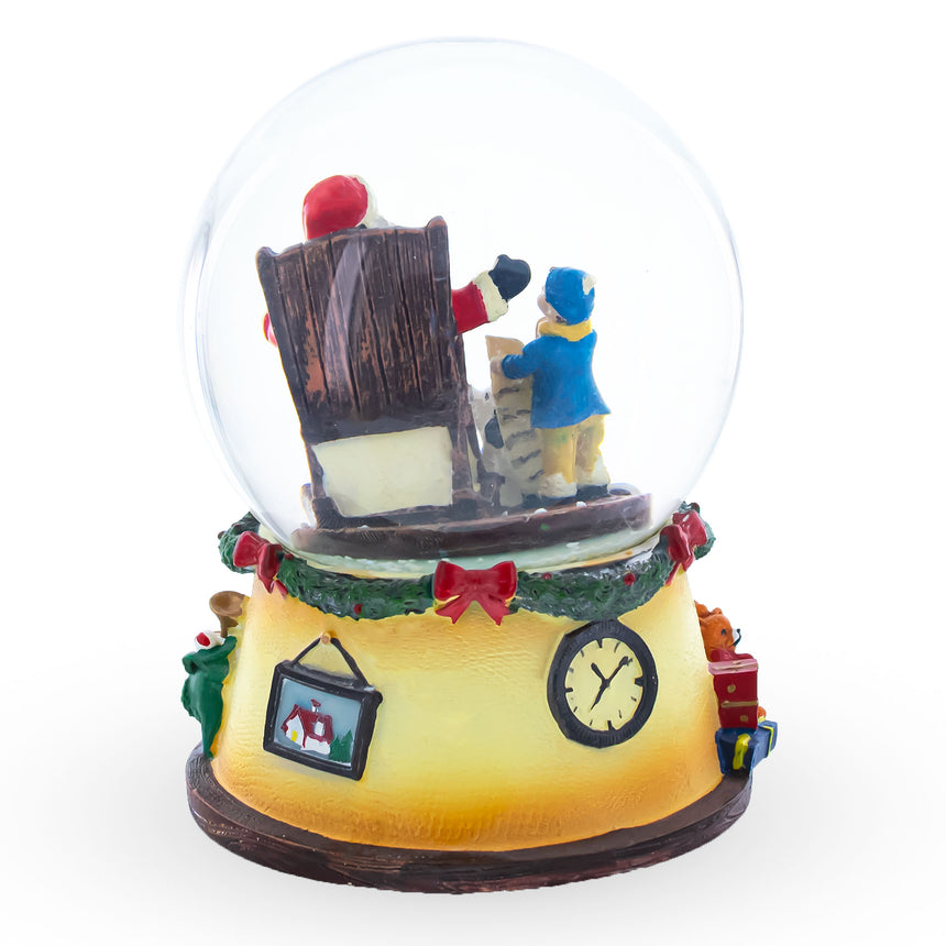 Gift List for Santa Musical Water Snow Globe ,dimensions in inches: 6 x 4 x 4