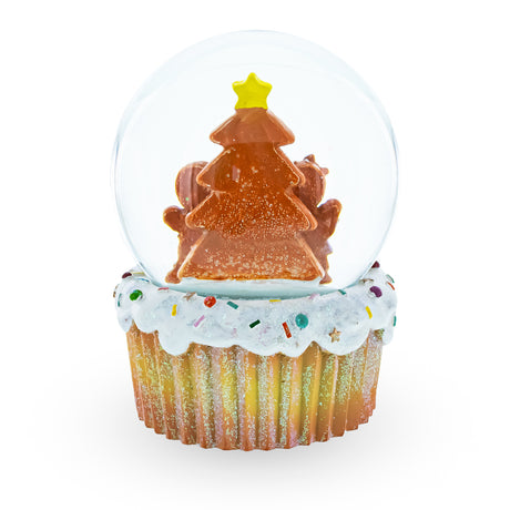 Shop Gingerbread Family and Cupcake Musical Christmas Water Globe. Buy Snow Globes Fairy Tales Multi  Resin for Sale by Online Gift Shop BestPysanky Christmas water globe snowglobe music box musical collectible figurine xmas holiday decorations gifts rotating animated spinning animated unique picture personalized cool glitter flakes festive wind-up