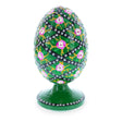 Wood 1907 Rose Trellis Royal Wooden Egg in Green color Oval