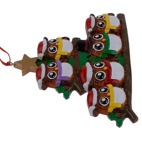 Shop Family of 6 Owls Hand Painted Resin Christmas Ornament. Buy Christmas Ornaments Animals Birds Resin Multi Rectangular Resin for Sale by Online Gift Shop BestPysanky tree decorations 2020 personalized xmas animals decorative home online best festive gifts beautiful unique luxury collectible Europe ball figurines ideas mouth blown hand painted made vintage style old fashioned mercury German