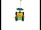 Futuristic Robot on Wheels Blown Glass Christmas Ornament