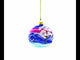 Santa and Polar Bear Festive Glass Ball Christmas Ornament 3.25 Inches