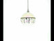 Diamond Chandelier on a Crystal Clear Hand-Painted Blown Glass Ball Christmas Ornament 3.25 Inches