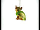 Fiesta Pup: Taco-Wearing Dog Blown Glass Christmas Ornament