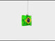 Waving Flag of Brazil Blown Glass Christmas Ornament