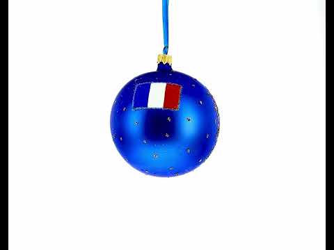 Paris, France Glass Ball Christmas Ornament 4 Inches