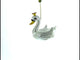 Regal Swan Floatie Queen - Adorno navideño de vidrio soplado