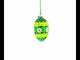 Daisies on Green Glass Egg Ornament 4 Inches