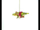 Alligator in Pink Ballerina Ensemble Blown Glass Christmas Ornament