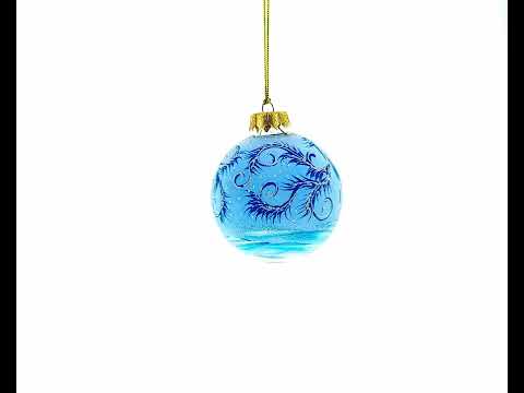 Little Girl Holding Gifts Glass Ball Christmas Ornament 3.25 Inches