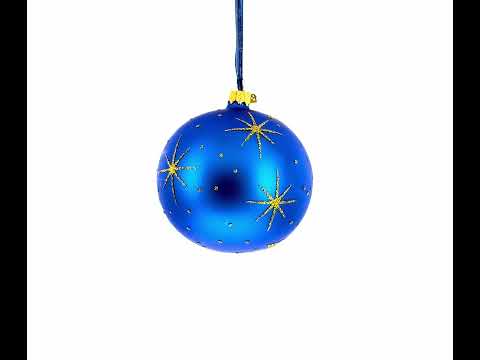 Sacred Nativity Gathering Blown Glass Ball Christmas Ornament 4 Inches