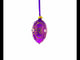 Gold on Purple Glass Egg Christmas Ornament 4 Inches