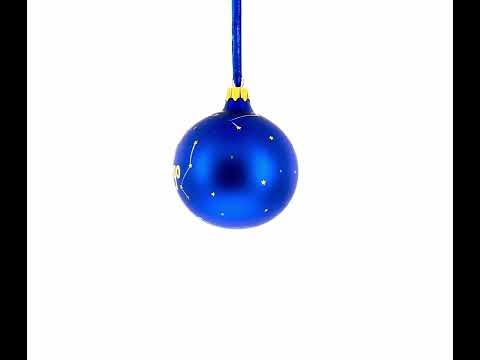 Virgo Zodiac Horoscope Sign Blown Glass Ball Christmas Ornament 3.25 Inches