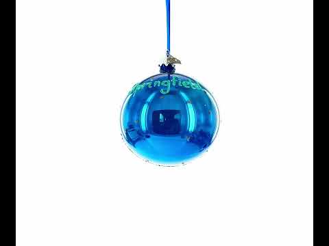 Abraham Lincoln Presidential Library and Museum, Springfield, Illinois, USA Glass Ball Christmas Ornament 4 Inches