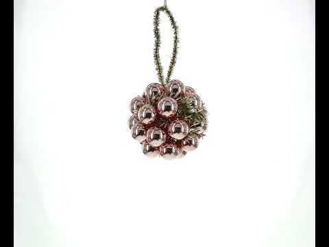 Miniature Balls on Glass Blown Glass Christmas Ornament